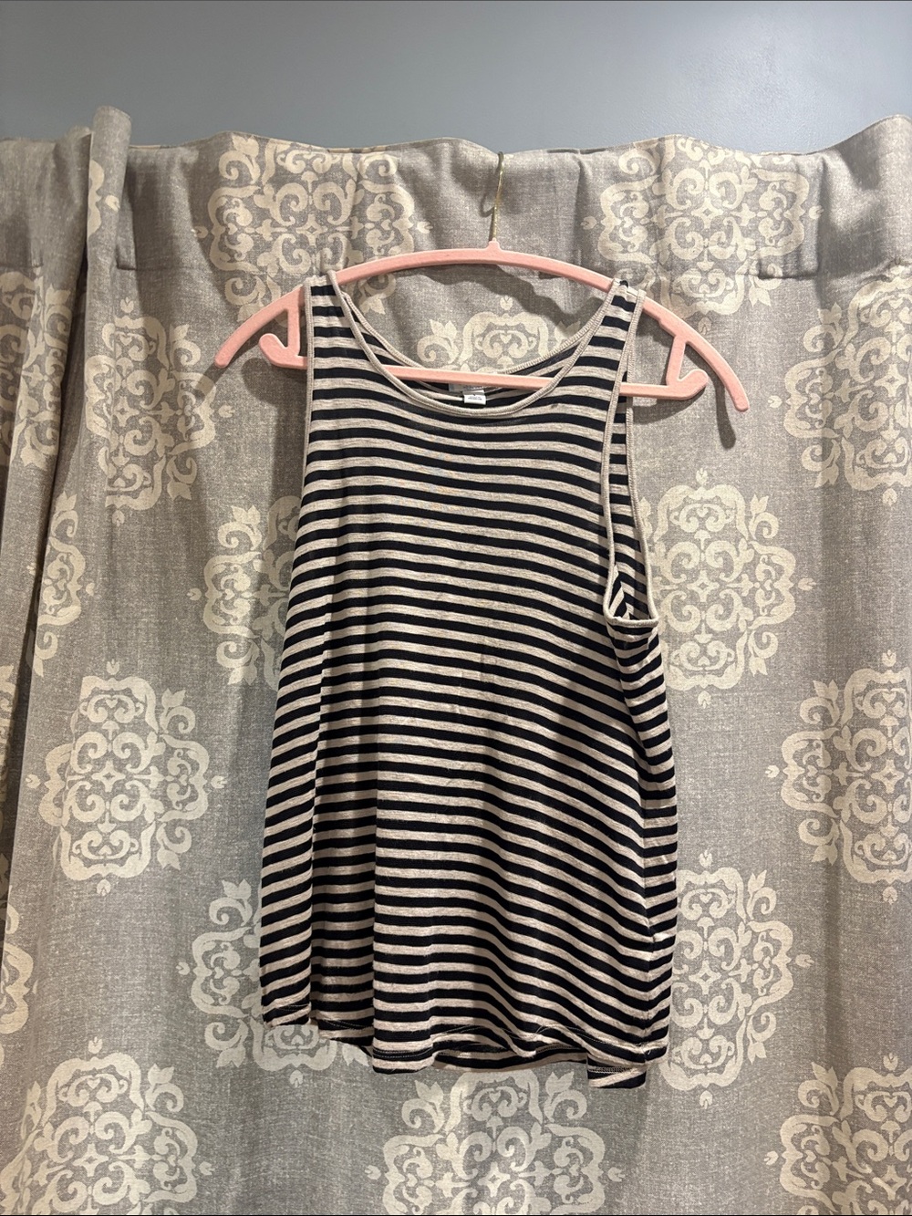 Old Navy Black and White Striped Tank Top